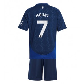 Manchester United Mason Mount #7 Dětské Venkovní dres komplet 2024-25 Krátký Rukáv (+ trenýrky)